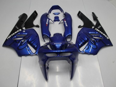Affordable 1994-1997 Blue Black Flame Kawasaki ZX9R Replacement Motorcycle Fairings Canada