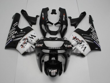 Affordable 1994-1997 Black White West Kawasaki ZX9R Motorcycle Replacement Fairings Canada