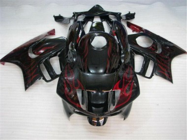 Affordable 1995-1998 Black Red Flame Honda CBR600 F3 Bike Fairings Canada