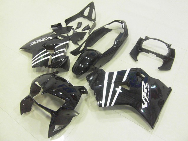 Affordable 1998-2001 Black White Stripe Honda VFR800 Motorcycle Fairings Kit Canada Affordable 1998-2001 Black White Stripe Honda VFR800 Motorcycle Fairings Kit Canada
