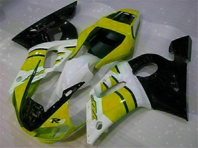 Affordable 1998-2002 Yellow White Yamaha YZF R6 Motorcycle Fairings Kits Canada
