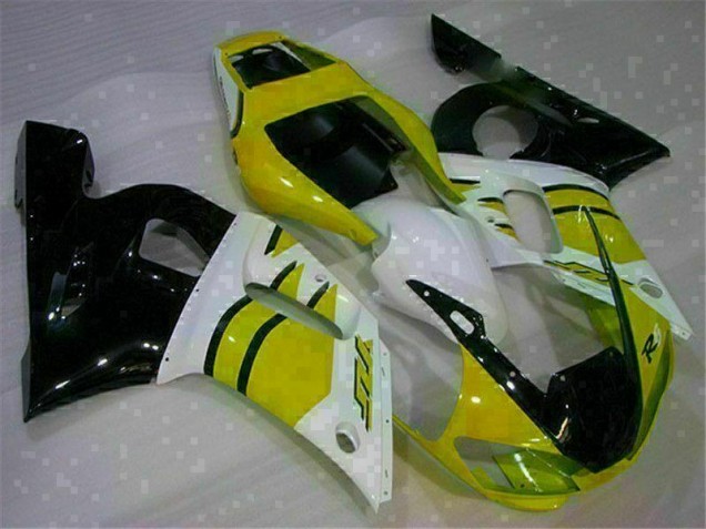 Affordable 1998-2002 Yellow White Yamaha YZF R6 Motorcycle Fairings Kits Canada