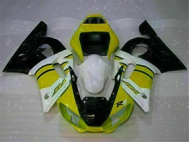 Affordable 1998-2002 Yellow White Yamaha YZF R6 Motorcycle Fairings Kits Canada