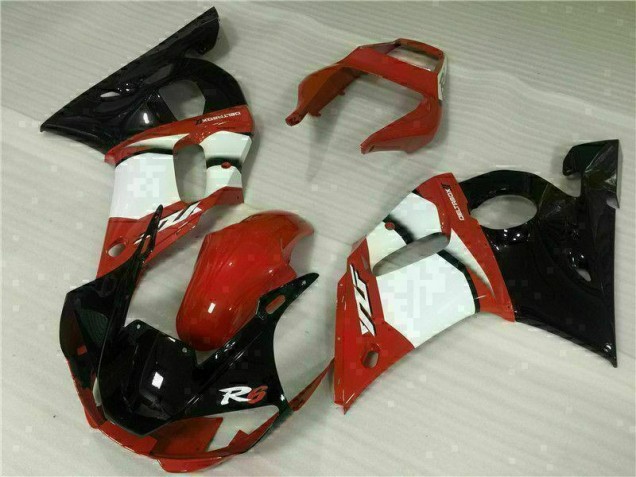Affordable 1998-2002 Red White Yamaha YZF R6 Motor Fairings Canada