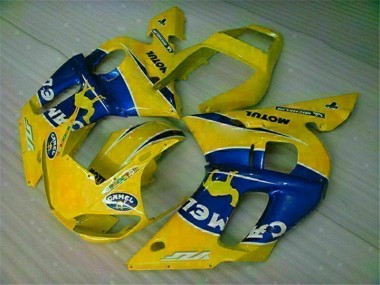 Affordable 1998-2002 Yellow Blue Yamaha YZF R6 Motorcycle Fairing Kit Canada