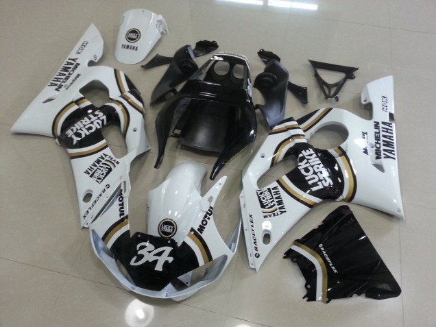 Affordable 1998-2002 White Black Yamaha YZF R6 Motorcycle Fairing Canada Affordable 1998-2002 White Black Yamaha YZF R6 Motorcycle Fairing Canada