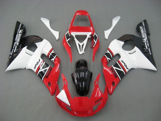 Affordable 1998-2002 Red White Black Yamaha YZF R6 Motorcycle Fairings Kits Canada Affordable 1998-2002 Red White Black Yamaha YZF R6 Motorcycle Fairings Kits Canada
