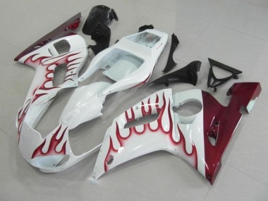 Affordable 1998-2002 Red Flame Yamaha YZF R6 Motorcycle Fairing Canada
