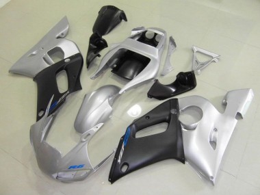 Affordable 1998-2002 Black Silver Yamaha YZF R6 Motorcycle Fairings Kit Canada