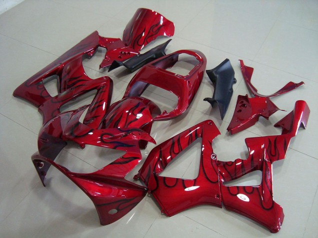 Affordable 2000-2001 Red Black Flame Honda CBR900RR 929 Bike Fairing Canada