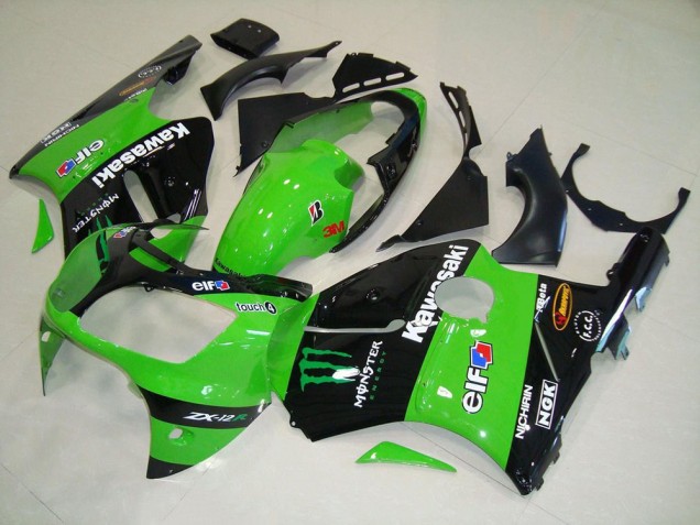 Affordable 2000-2001 Green Monster Kawasaki ZX12R Motorcycle Fairing Kit Canada