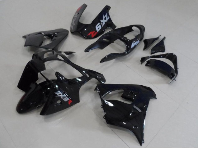 Affordable 2000-2001 Black with Grey Decals Kawasaki ZX9R Motorcycle Fairing Kit Canada