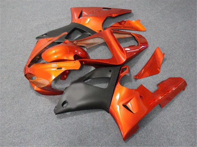 Affordable 2000-2001 Orange Black Yamaha YZF R1 Motorcycle Fairings Kit Canada
