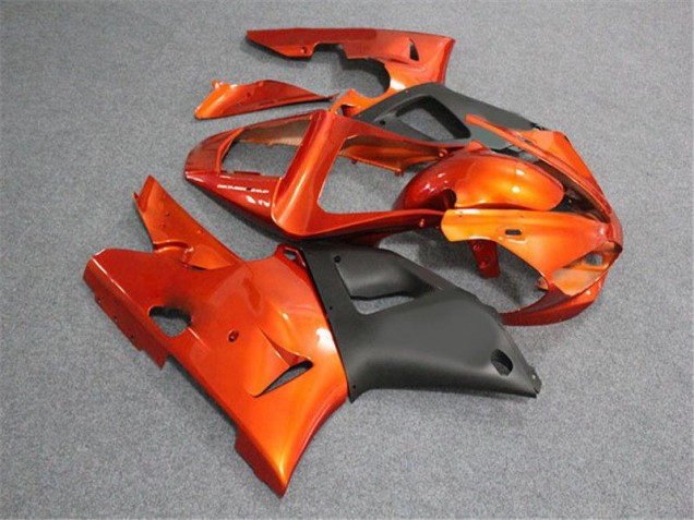 Affordable 2000-2001 Orange Black Yamaha YZF R1 Motorcycle Fairings Kit Canada