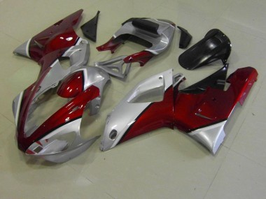 Affordable 2000-2001 Red and Silver Yamaha YZF R1 Replacement Motorcycle Fairings Canada