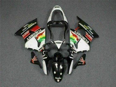 Affordable 2000-2002 Black White Eurobet Kawasaki ZX6R Bike Fairing Canada