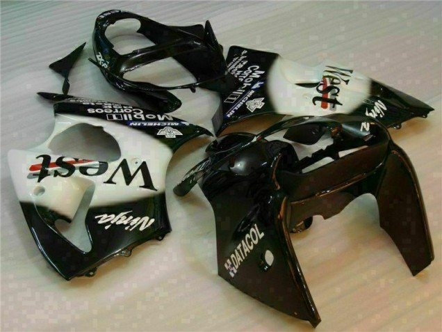 Affordable 2000-2002 Black West Ninja Kawasaki ZX6R Motorcycle Fairings Kits Canada Affordable 2000-2002 Black West Ninja Kawasaki ZX6R Motorcycle Fairings Kits Canada