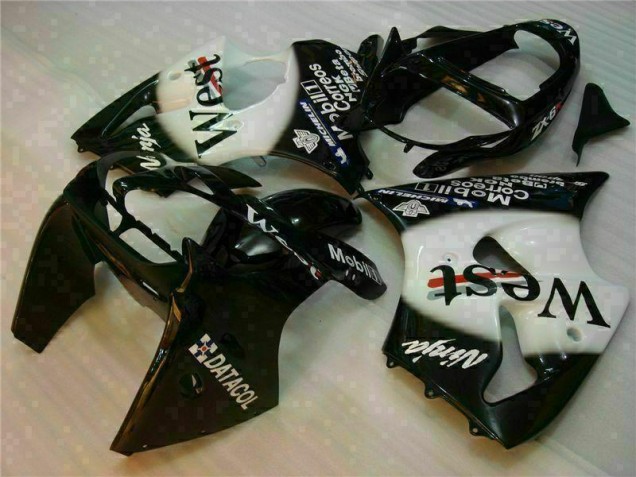 Affordable 2000-2002 Black West Ninja Kawasaki ZX6R Motorcycle Fairings Kits Canada Affordable 2000-2002 Black West Ninja Kawasaki ZX6R Motorcycle Fairings Kits Canada