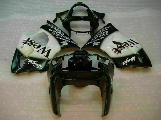 Affordable 2000-2002 Black West Ninja Kawasaki ZX6R Motorcycle Fairings Kits Canada Affordable 2000-2002 Black West Ninja Kawasaki ZX6R Motorcycle Fairings Kits Canada
