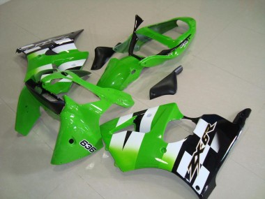 Affordable 2000-2002 Green Black Kawasaki ZX6R Bike Fairing Kit Canada