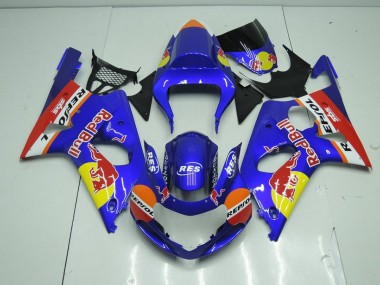 Affordable 2000-2002 Blue Red Bull Suzuki GSXR 1000 Motorbike Fairing Kits Canada