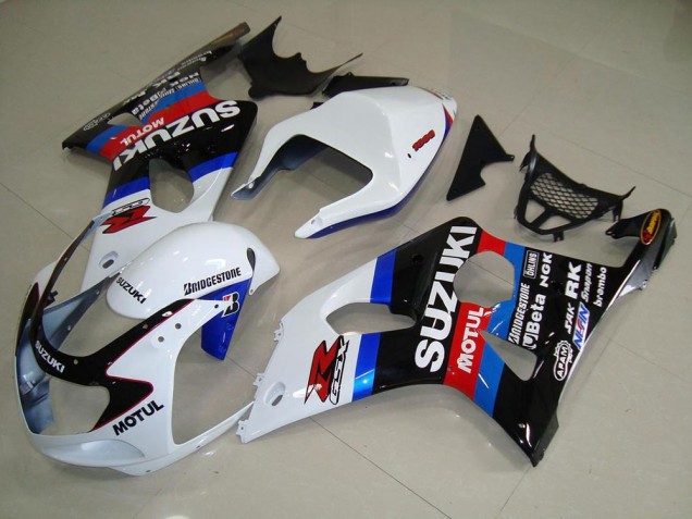 Affordable 2000-2002 Black White Blue Suzuki GSXR 1000 Moto Fairings Canada Affordable 2000-2002 Black White Blue Suzuki GSXR 1000 Moto Fairings Canada