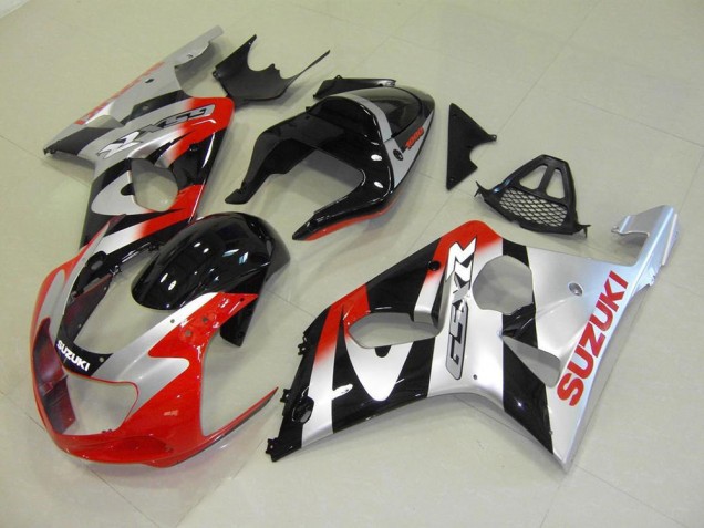 Affordable 2000-2002 Red Silver Suzuki GSXR 1000 Motorcycle Fairings Canada Affordable 2000-2002 Red Silver Suzuki GSXR 1000 Motorcycle Fairings Canada