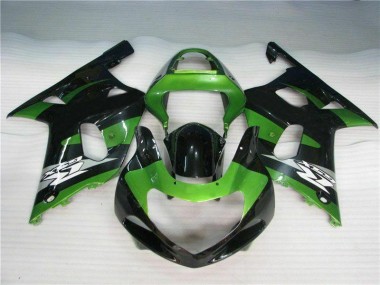 Affordable 2001-2003 Green Black Suzuki GSXR 600/750 Motorbike Fairing Canada