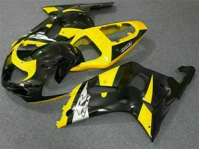 Affordable 2001-2003 Yellow Black Suzuki GSXR 600/750 Motorcycle Replacement Fairings Canada Affordable 2001-2003 Yellow Black Suzuki GSXR 600/750 Motorcycle Replacement Fairings Canada