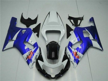 Affordable 2001-2003 White Blue Suzuki GSXR 600/750 Motorcycle Fairings Kit Canada