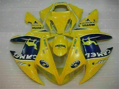 Affordable 2002-2003 Yellow Yamaha YZF R1 Motorcycle Fairing Kit Canada