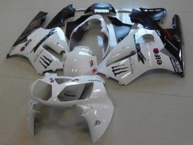 Affordable 2002-2006 White Monster Kawasaki ZX12R Moto Fairings Canada