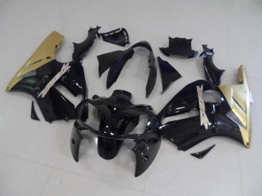 Affordable 2002-2006 Black and Gold Kawasaki ZX12R Motorcycle Replacement Fairings Canada
