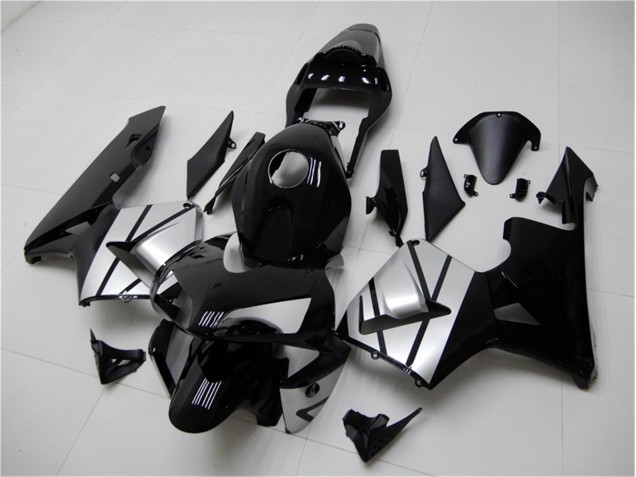 Affordable 2003-2004 Black Silver Honda CBR600RR Bike Fairing Canada Affordable 2003-2004 Black Silver Honda CBR600RR Bike Fairing Canada