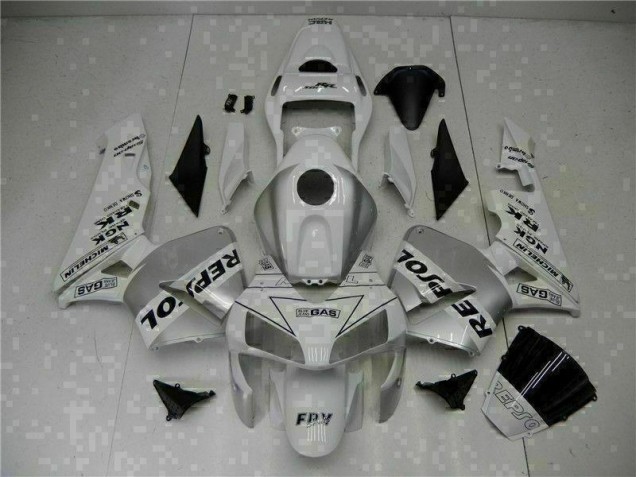 Affordable 2003-2004 White Repsol CBR600RR Bike Fairing Kit Canada Affordable 2003-2004 White Repsol CBR600RR Bike Fairing Kit Canada