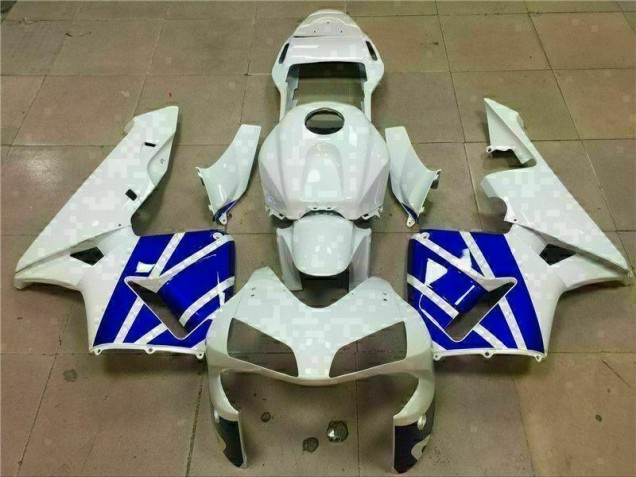 Affordable 2003-2004 White Blue Honda CBR600RR Bike Fairings Canada