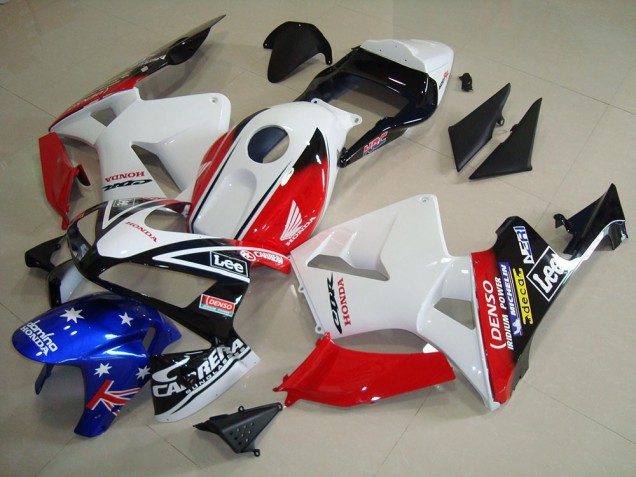 Affordable 2003-2004 White Black Red Lee Honda CBR600RR Motorcycle Fairing Kit Canada
