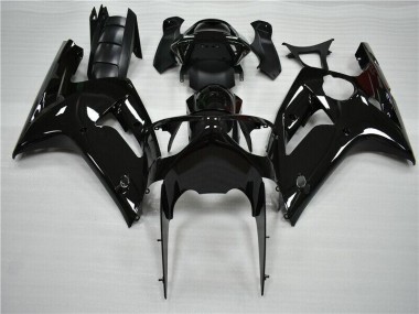 Affordable 2003-2004 Glossy Black Kawasaki ZX6R Moto Fairings Canada