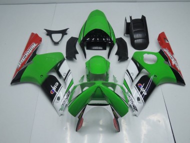 Affordable 2003-2004 Green Motocard Kawasaki ZX6R Motorbike Fairings Canada