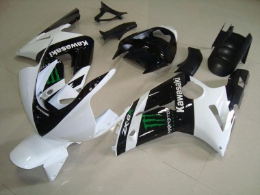 Affordable 2003-2004 White Monster Kawasaki ZX6R Bike Fairings Canada