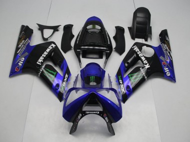 Affordable 2003-2004 Blue Monster Kawasaki ZX6R Motorbike Fairing Canada