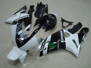 Affordable 2003-2004 White Monster Kawasaki ZX6R Motorbike Fairing Kits Canada