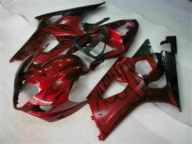 Affordable 2003-2004 Red Suzuki GSXR 1000 Motorcycle Fairings Kit Canada