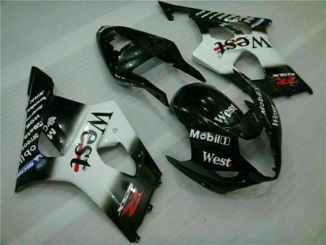 Affordable 2003-2004 White Black Suzuki GSXR 1000 Motorbike Fairing Canada Affordable 2003-2004 White Black Suzuki GSXR 1000 Motorbike Fairing Canada