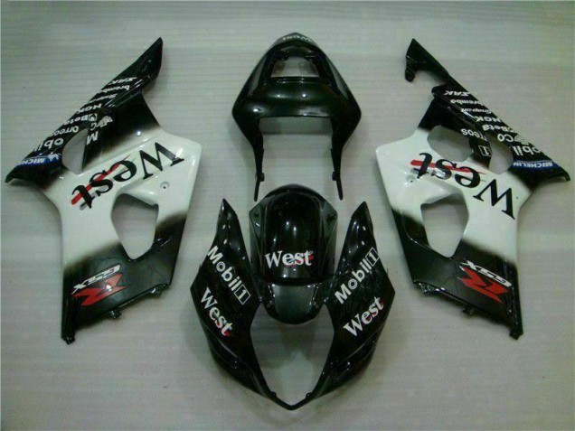 Affordable 2003-2004 White Black Suzuki GSXR 1000 Motorbike Fairing Canada Affordable 2003-2004 White Black Suzuki GSXR 1000 Motorbike Fairing Canada