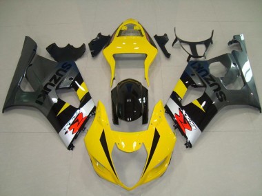 Affordable 2003-2004 Yellow Grey Suzuki GSXR 1000 Motorcycle Fairing Kits Canada