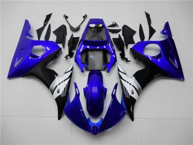 Affordable 2003-2005 Blue White Black Yamaha YZF R6 Motorcycle Fairings Kit Canada