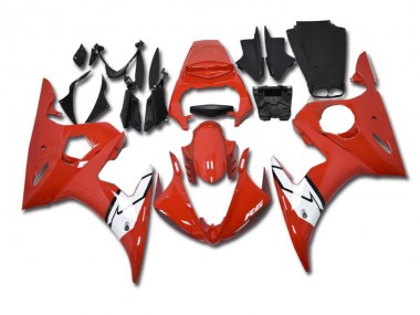 Affordable 2003-2005 Red White Yamaha YZF R6 Motorbike Fairing Kits Canada