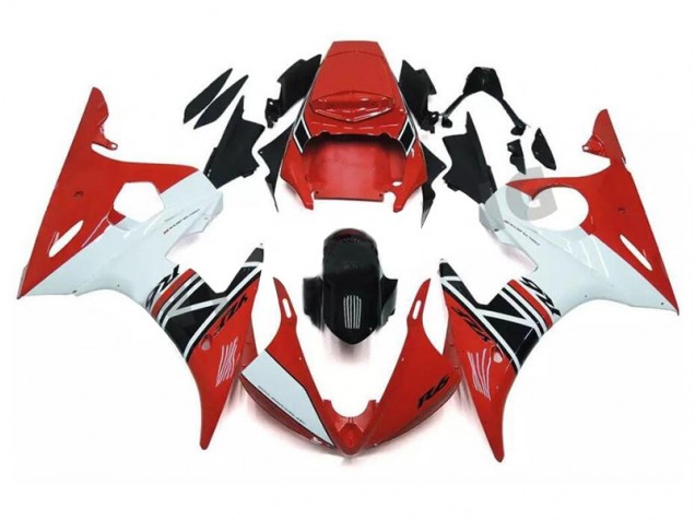 Affordable 2003-2005 Red White Black Yamaha YZF R6 Motorcycle Fairings Kits Canada