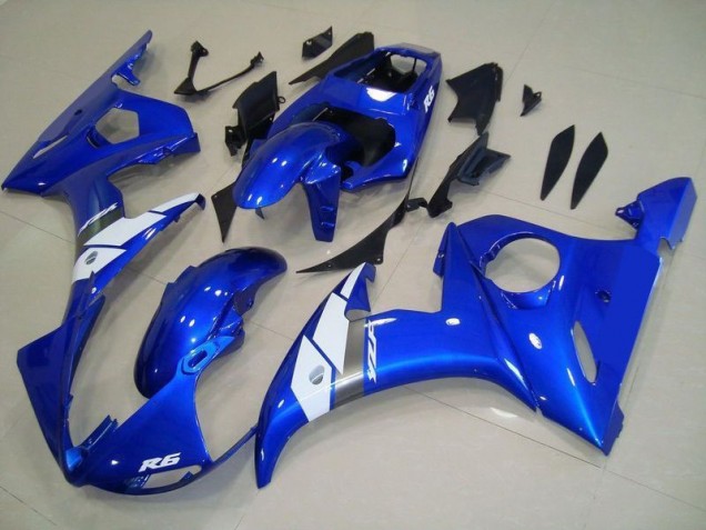Affordable 2003-2005 OEM Style Blue Yamaha YZF R6 Bike Fairings Canada